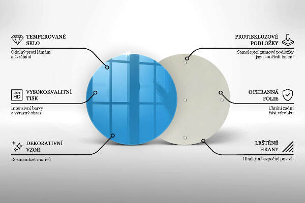 Piatto in vetro per candele di colore blu