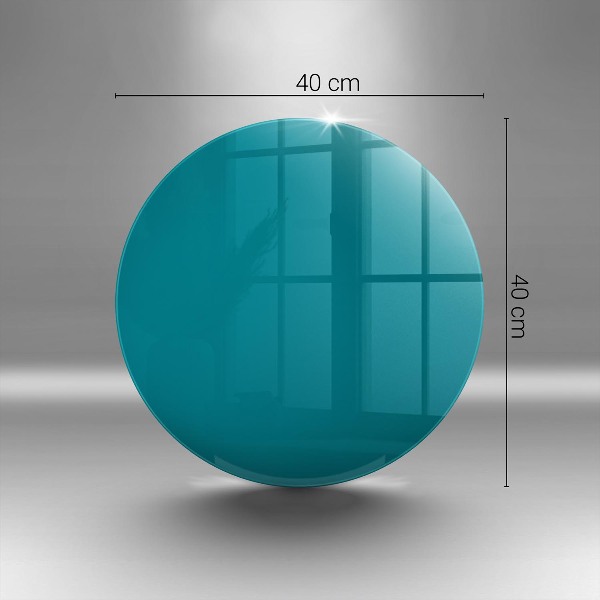 Piatto in vetro per candele di colore turchese