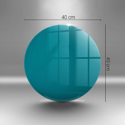 Piatto in vetro per candele di colore turchese