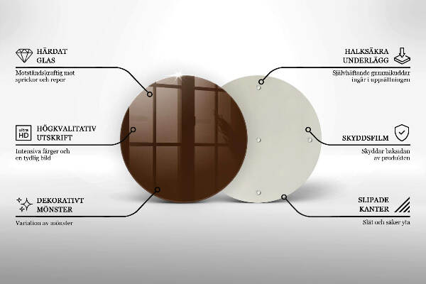 Piatto in vetro per candele di colore marrone