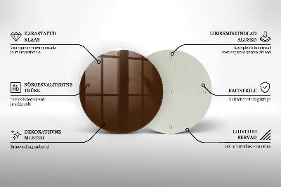 Piatto in vetro per candele di colore marrone
