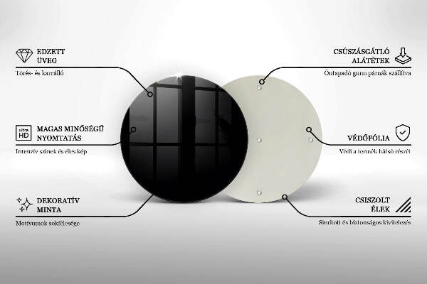 Sottobicchiere in vetro per candele tombali di colore nero