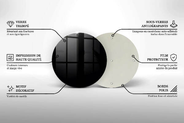Sottobicchiere in vetro per candele tombali di colore nero