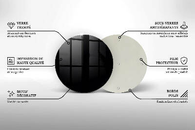 Sottobicchiere in vetro per candele tombali di colore nero