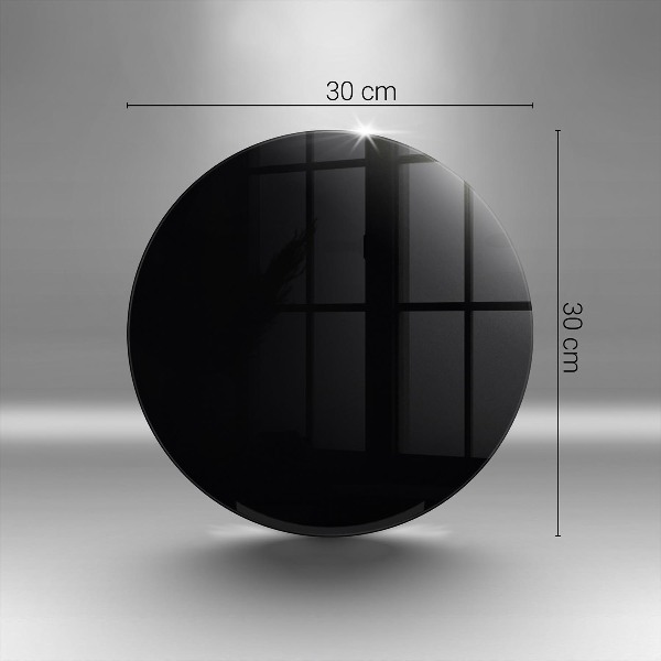 Sottobicchiere in vetro per candele tombali di colore nero
