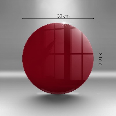 Piatto in vetro per candele di colore bordeaux