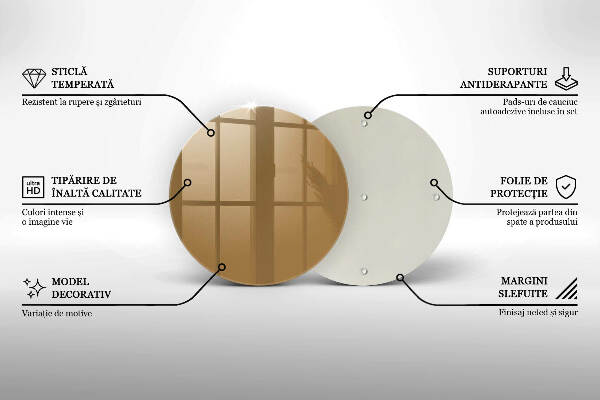 Piatto in vetro per candele di colore beige