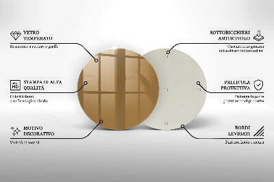 Piatto in vetro per candele di colore beige