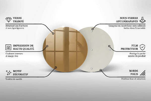 Piatto in vetro per candele di colore beige