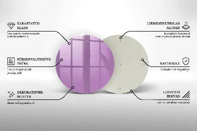 Sottobicchiere in vetro per candele tombali di colore viola