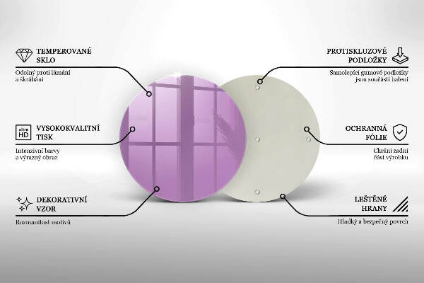 Sottobicchiere in vetro per candele tombali di colore viola