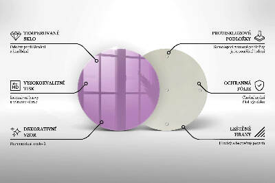 Sottobicchiere in vetro per candele tombali di colore viola