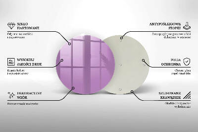 Sottobicchiere in vetro per candele tombali di colore viola