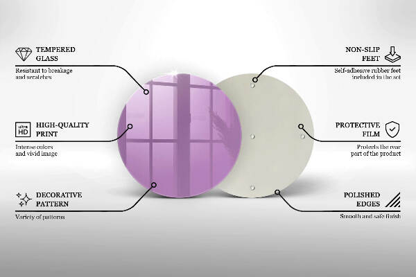 Sottobicchiere in vetro per candele tombali di colore viola