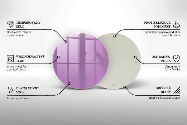 Sottobicchiere in vetro per candele tombali di colore viola