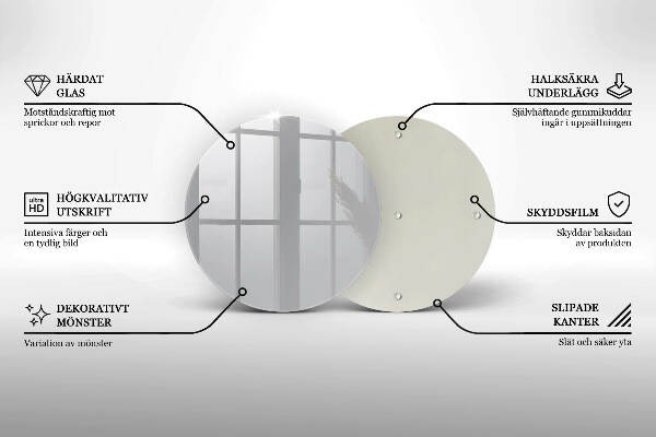 Piatto in vetro per candele di colore grigio