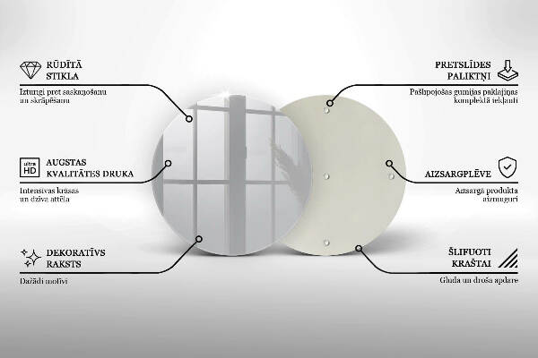 Piatto in vetro per candele di colore grigio