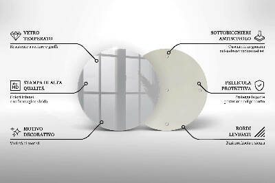 Piatto in vetro per candele di colore grigio