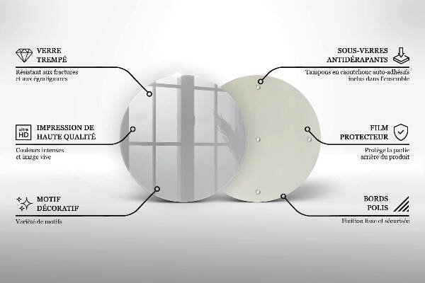 Piatto in vetro per candele di colore grigio
