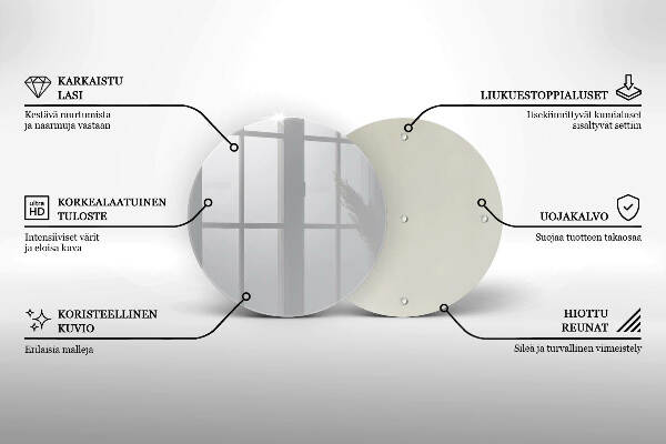 Piatto in vetro per candele di colore grigio