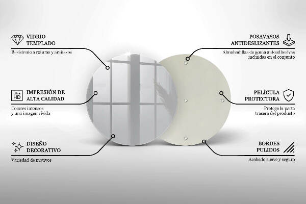 Piatto in vetro per candele di colore grigio