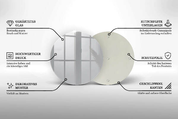 Piatto in vetro per candele di colore grigio