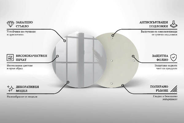 Piatto in vetro per candele di colore grigio