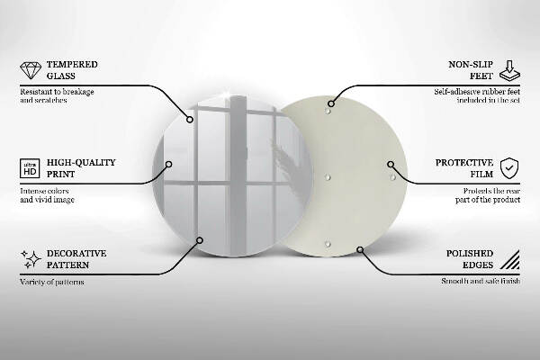Piatto in vetro per candele di colore grigio