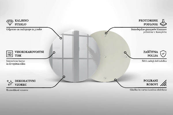 Piatto in vetro per candele di colore grigio