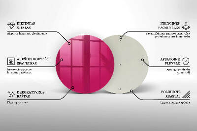 Sottobicchiere in vetro per candele tombali di colore rosa
