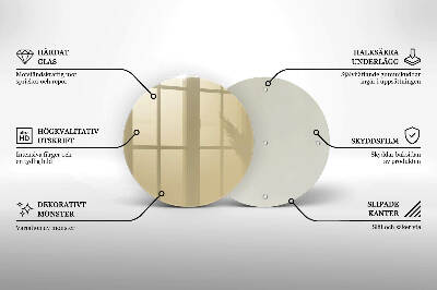 Piatto in vetro per candele di colore beige