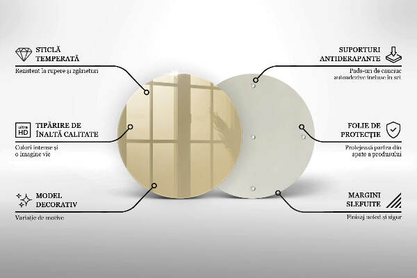 Piatto in vetro per candele di colore beige