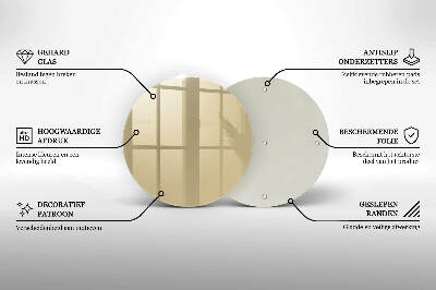 Piatto in vetro per candele di colore beige