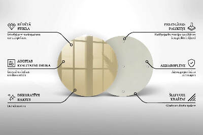 Piatto in vetro per candele di colore beige