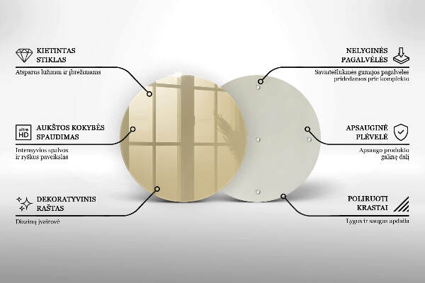 Piatto in vetro per candele di colore beige