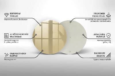 Piatto in vetro per candele di colore beige