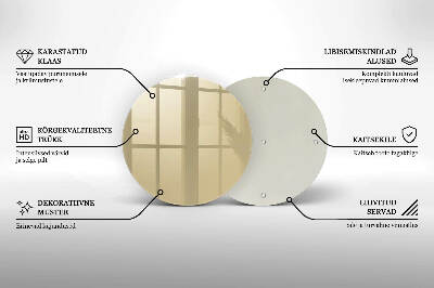 Piatto in vetro per candele di colore beige