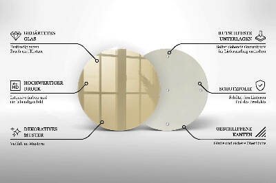 Piatto in vetro per candele di colore beige