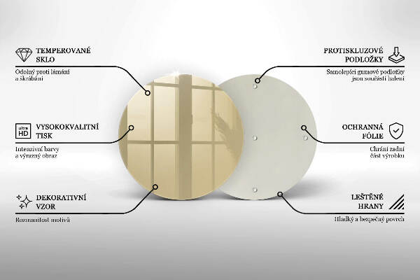 Piatto in vetro per candele di colore beige