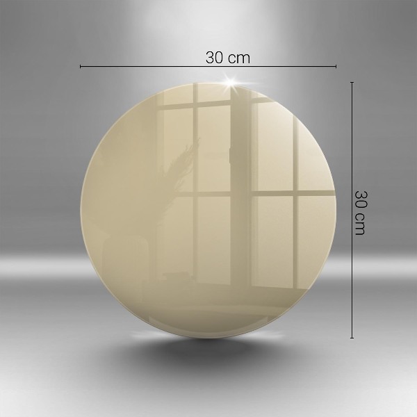 Piatto in vetro per candele di colore beige