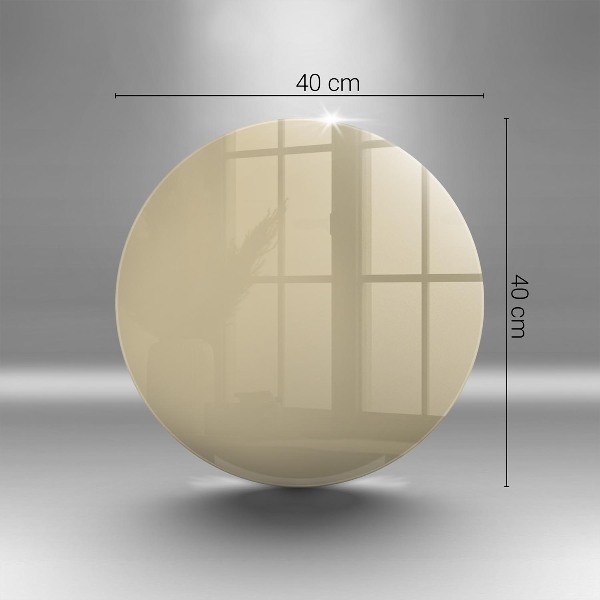 Piatto in vetro per candele di colore beige