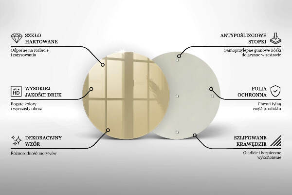 Piatto in vetro per candele di colore beige