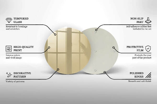 Piatto in vetro per candele di colore beige