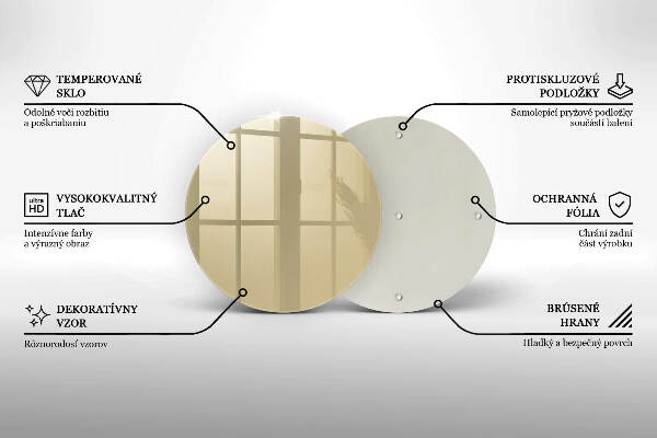 Piatto in vetro per candele di colore beige