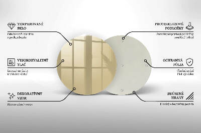 Piatto in vetro per candele di colore beige