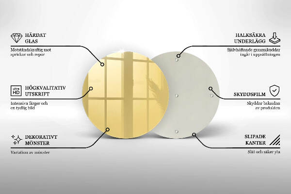 Sottobicchiere in vetro per candele tombali di colore giallo