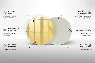 Sottobicchiere in vetro per candele tombali di colore giallo
