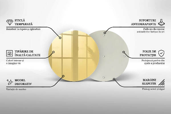 Sottobicchiere in vetro per candele tombali di colore giallo