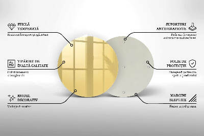 Sottobicchiere in vetro per candele tombali di colore giallo