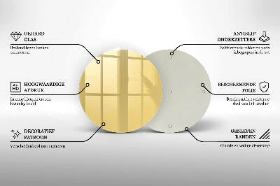 Sottobicchiere in vetro per candele tombali di colore giallo